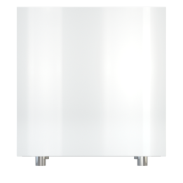 Floor-standing subwoofers amp 150W, 28/100Hz, white lacquered, white fabric