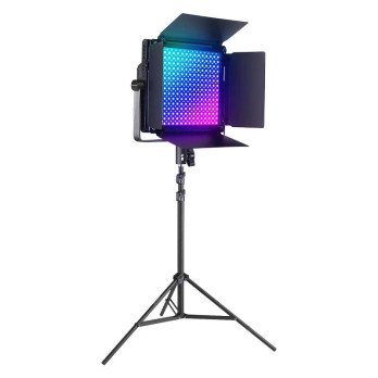Komplekt Neewer RGB1200 LED kaks lampi 60W 2500-8500K + statiivid + barndoors