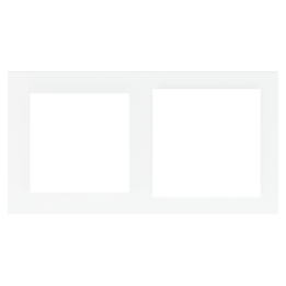 Rectangular Plate 71 (Form/Flank/NF) (80x151) 2 windows (55x55)+(60x60) Pure white Plastic
