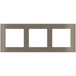 Rectangular Plate Deep (FF/71/20Venti) (87x229) 3 windows (55x55)+(55x55)+(55x55) Metal Nickel