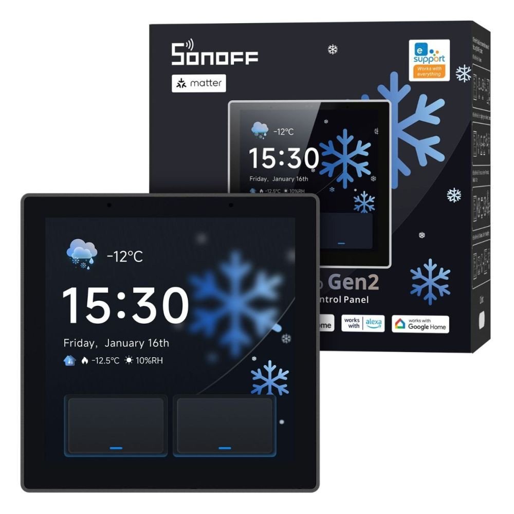 SONOFF NSPanel Pro Gen2 Smart Home Control Panel Central control panel with two-channel relay, Wi-Fi, Zigbee, Matter, Bluetooth,