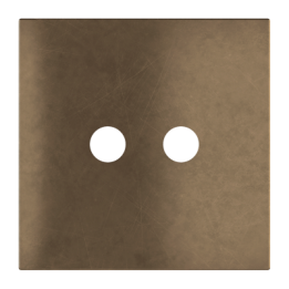 Square magnetic plate for a 2-rocker push button Proxima series Metal Bronze Corked