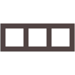 Rectangular Plate Deep (FF/71/20Venti) (87x229) 3 windows (55x55)+(55x55)+(55x55) Fenix NTM Cocoa Orinoco