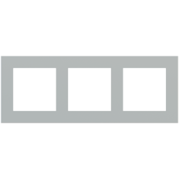Rectangular Plate Deep (FF/71/20Venti) (87x229) 3 windows (55x55)+(55x55)+(55x55) Fenix NTM Grey Ephesus