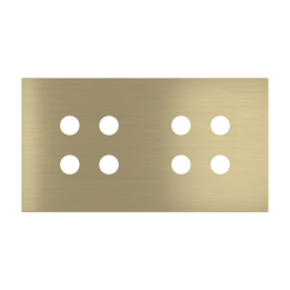 Magnetic plate 2-fold for 4-rocker push buttons Proxima series Metal Brass