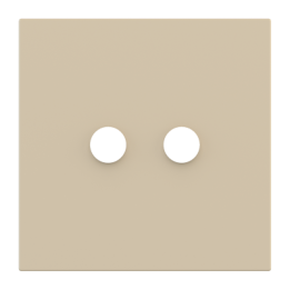 Square magnetic plate for a 2-rocker push button Proxima series Metal Beige Luxor