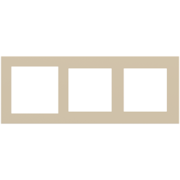 Rectangular Plate Deep (FF/71/20Venti) (87x229) 3 windows (60x60)+(55x55)+(55x55) Fenix NTM Beige Luxor