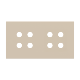 Magnetic plate 2-fold for 4-rocker push buttons Proxima series Metal Beige Luxor