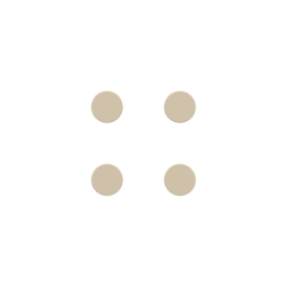 Kit of 4 round buttons Proxima series Metal Beige Luxor
