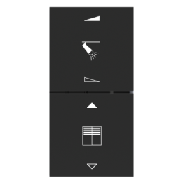 Kit 2 rockers FF square (40x40) for EF2 with symbols Fenix NTM Black Ingo