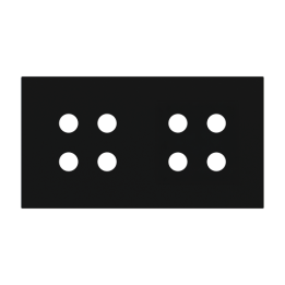 Magnetic plate 2-fold for 4-rocker push buttons Proxima series Metal Insense Black