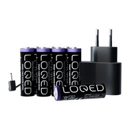 Shelly LOQED Power Kit — адаптер зарядного устройства с 8 Ni-MH аккумуляторами типа AA
