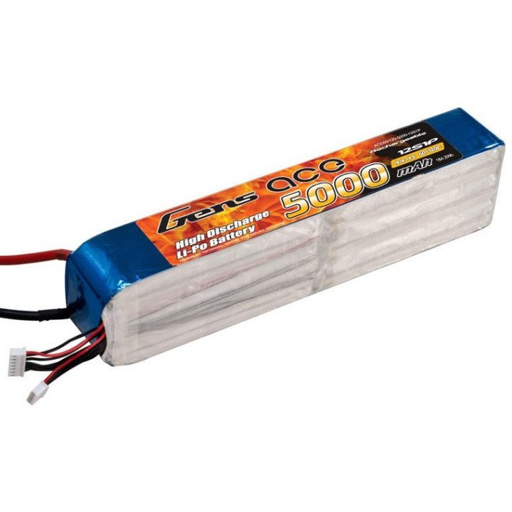 Gens ace B-60/120C-5000-12S1P 5000mAh 44.4V 60/120C 12S1P LiPo Battery
