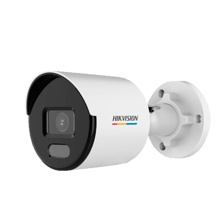 HIKVISION VALUE DS-2CD1027G2-LUF(2.8mm) 2MP Bullet IP kamera ar PoE, IP67, IR līdz 30m, balto gaismu un iebūvētu mikrofonu