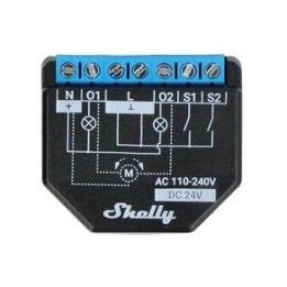 Shelly PLUS 2PM 2-kanavainen WiFi-älyrelekytkin tehomittarilla ja rullakaihdintilalla