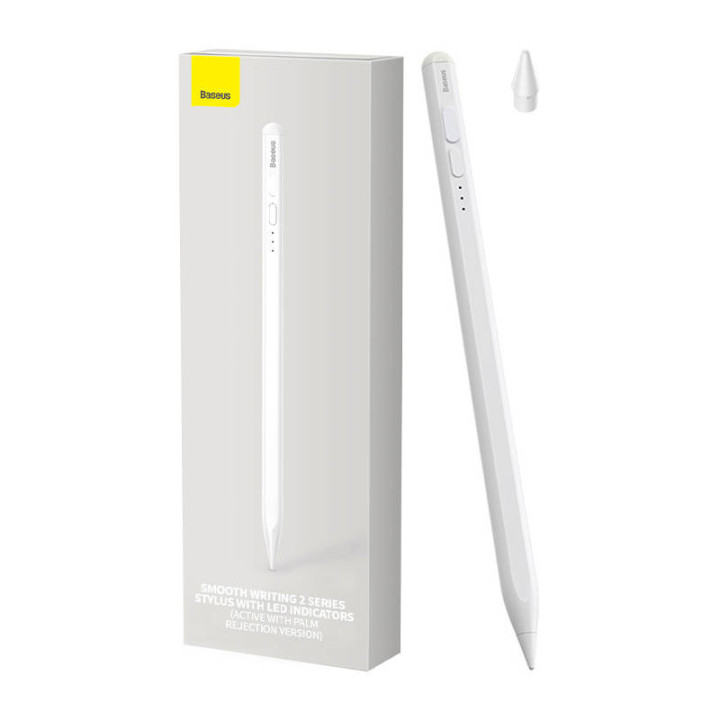 Baseus Smooth Writing Stylus with LED Indicators (Active) White SXBC060402