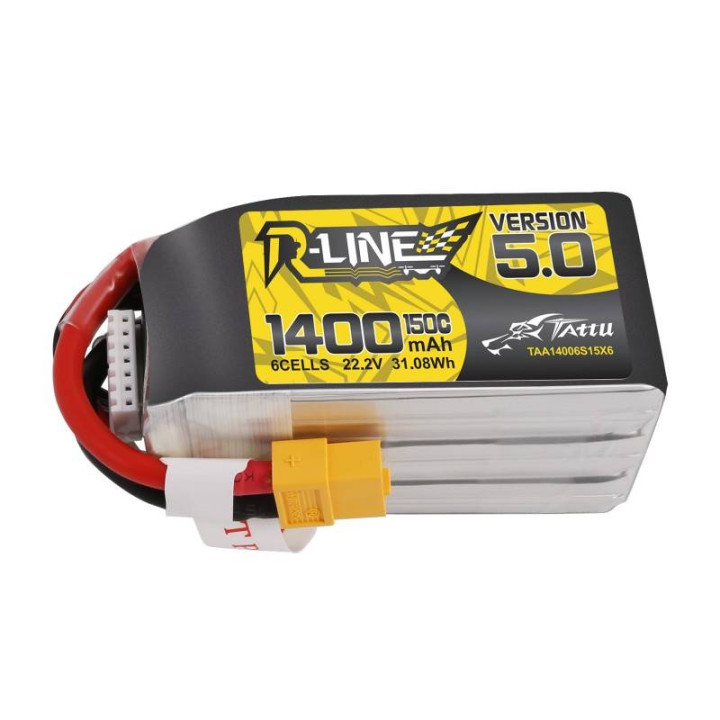 Аккумулятор Tattu R-Line 5.0 1400мАч 22.2В 150С 6S1P XT60