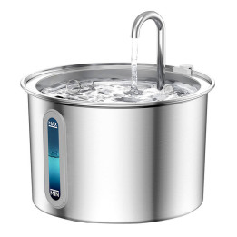 Oneisall PWF-001-1 Stainless Steel Pet Water Fountain for Dogs and Cats, 2L