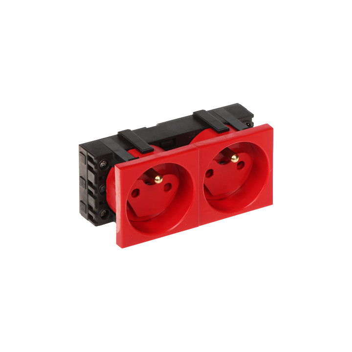 STASINSKI GN-DATA-2P/LS System 45 двойная розетка для данных с защитной шторкой, белая
