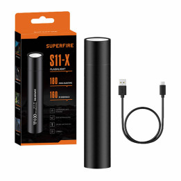 Superfire S11-X taskulamppu, 700 lm, USB, 5 tilaa
