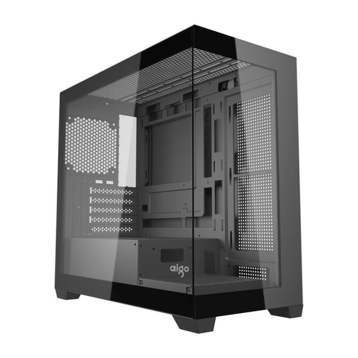 Darkflash C218M kompiuterio dėklas + 6 ARGB ventiliatoriai (juodi)