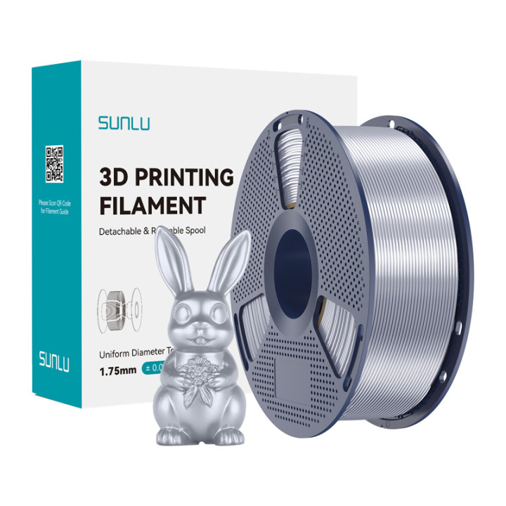 Sunlu PLA+ Silk Silver Filament 1.75mm