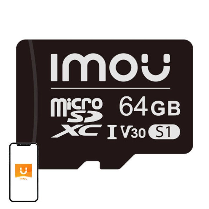 Карта памяти Imou ST2-64-S1, 64GB microSDXC (UHS-I, Class 10/U3/V30, 95/38 MB/s)