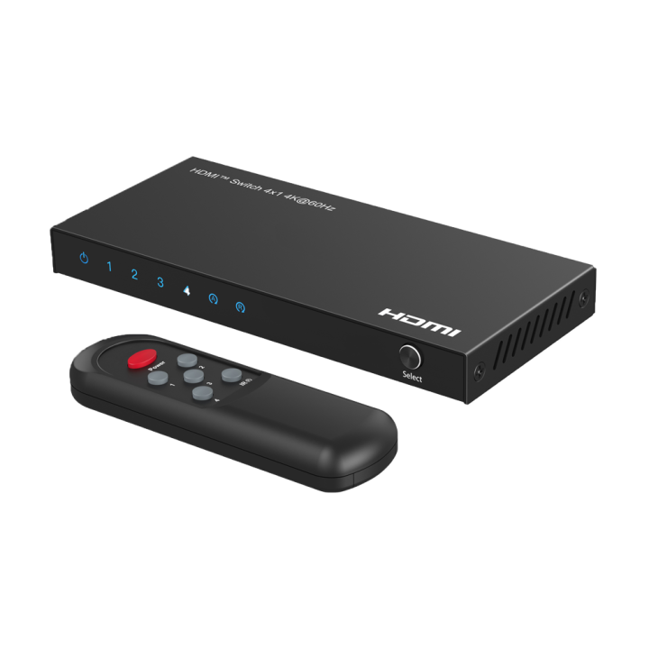 MARCA BLANCA HDMI-SW-4x1-4K60 4-Port HDMI Switch 4K@60Hz HDR