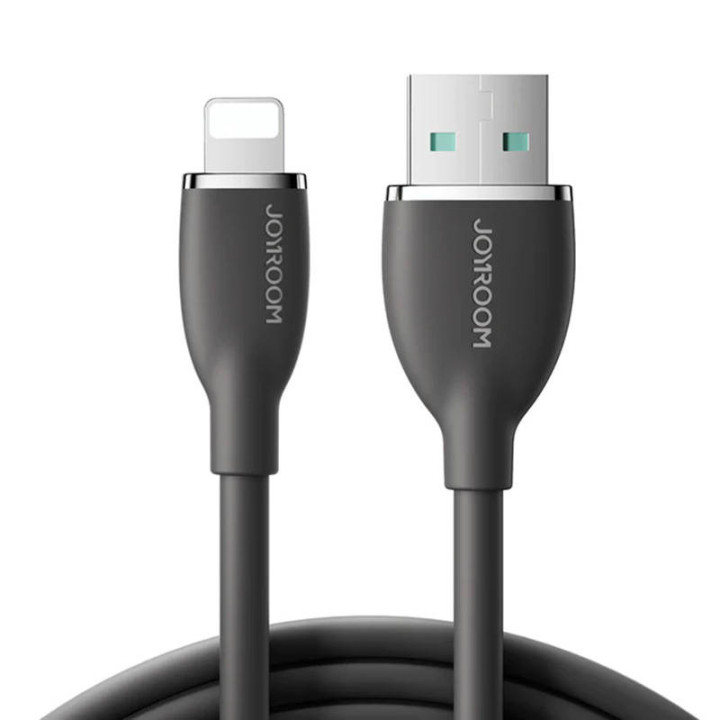 Värikäs 3A USB kaapeli Lightning SA29-AL3 / 3A / 1,2m (musta)