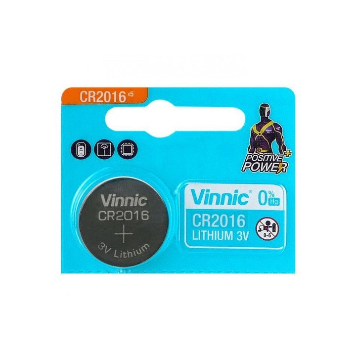 Vinnic DL2016 CR2016 K2016L 3V 75mAh litija akumulators