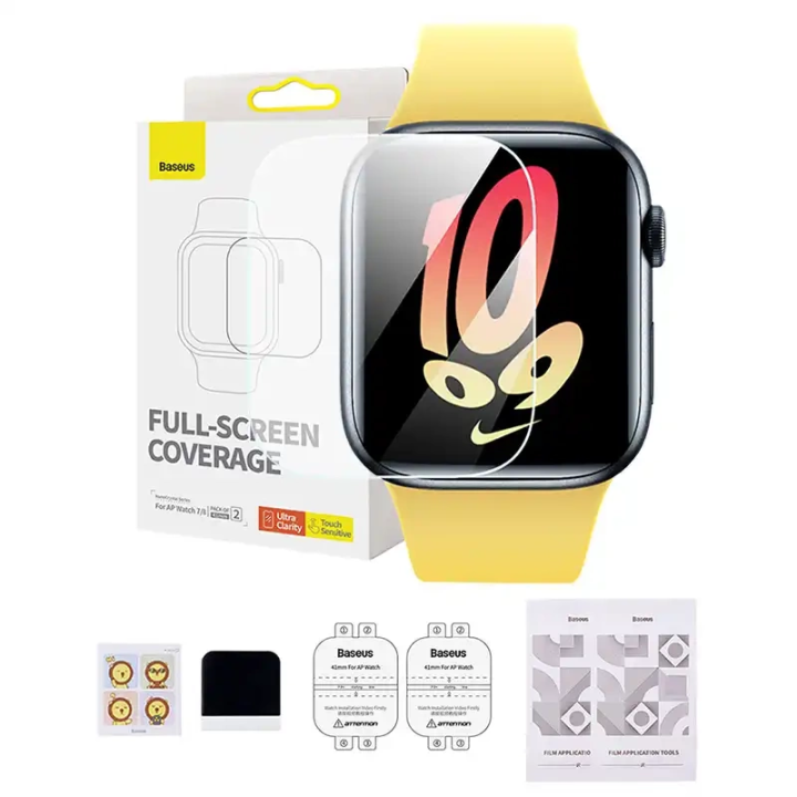 Baseus NanoCrystal 41mm Screen Protector for Apple Watch 7/8, Clear