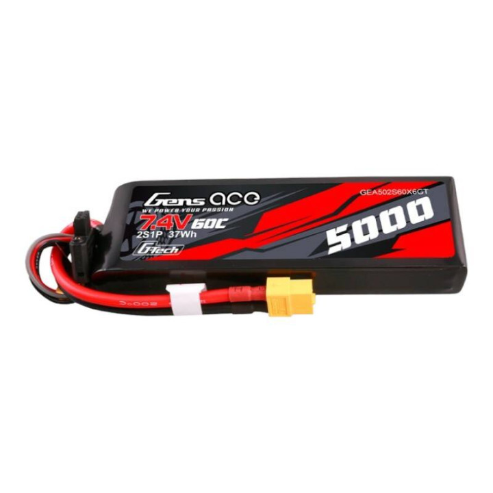 Gens ace G-Tech 5000 мАч 7,4 В 60C 2S1P Корпус из поликарбоната с разъемом XT60