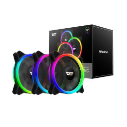 darkFlash DR12 PRO 3in1 120mm ARGB Computer Fan Set (Black)