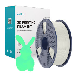 Sunlu PLA Glow-in-the-Dark Filament 1.75mm White-Green 1kg
