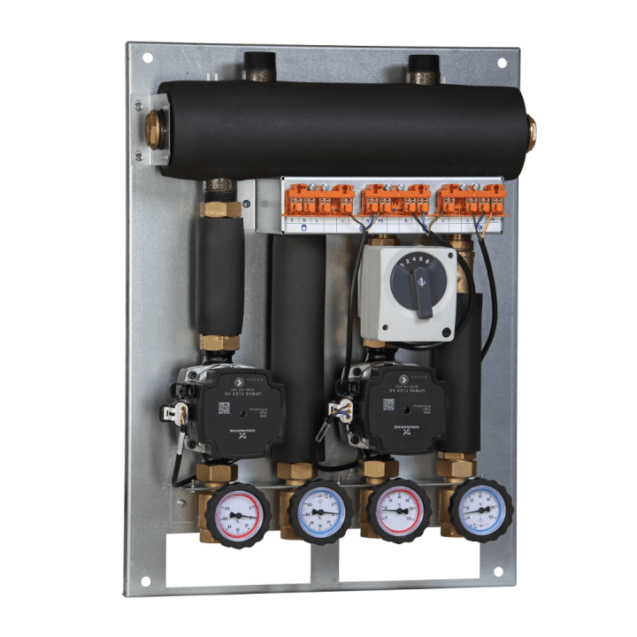 Hüdraulikakomplekt Szwadron 480 (SKE 2DC+ 35 kW, UNI, pöördventiil koos täiturmehhanismiga, DN15 pumbad)