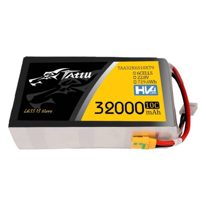 Tattu 32000 мАч 22,8 В 10C 6S1P Lipo аккумулятор с XT90-S