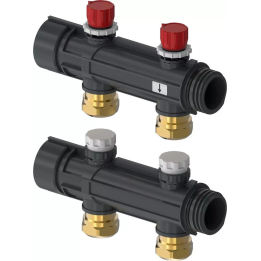 Uponor Magna kahesuunaline kollektori segment 2x25mm PE-Xa 25x2,3 reguleerventiilide pistik 25x2,3