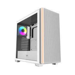 darkFlash DS900WS White Midi Tower Computer Case + 4 ARGB Fans