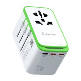 GlocalMe Roamplug White 4G/LTE Wi-Fi Hotspot with Travel Adapter