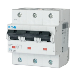 AZ AZ-3-B100 3-napainen ylivirtakatkaisija, ominaisuus B, 100 A, 400 V AC, Icu 20 kA, Ui 440 V, IP20, IEC 60947-2
