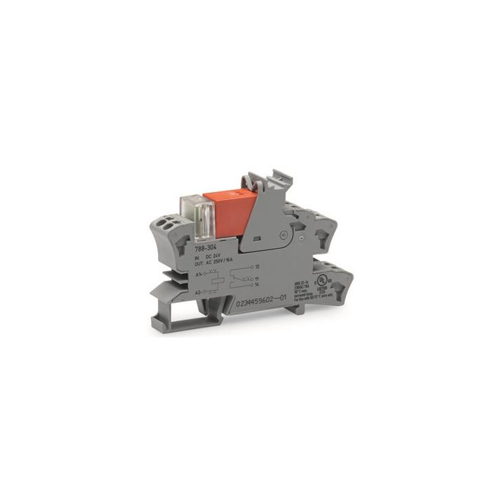 PĀRSLĒDZĒJRELEJS ar LED indik. DIN ligzda 24VDC 1CO 16A