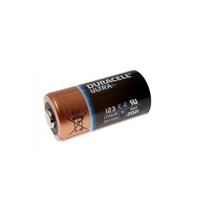 Duracell CR123A Industrial 1470mAh 3V CR17345 DL123A EL123A ličio baterija, pagaminta JAV, 1vnt.