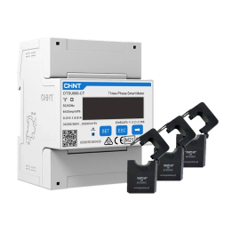 CHINT DTSU666-CT – trifazis Modbus matuoklis su 3 SCT024TS srovės transformatoriais 100/5 A