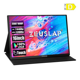 ZEUSLAP P16KT portatīvais monitors ar 16 collu 144 Hz skārienekrānu