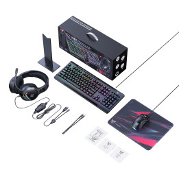 ONIKUMA TZ5008 5-in-1 Gaming Set: Keyboard G32, Mouse CW917, Headset X31, Mouse Pad MP002, Stand ST-1