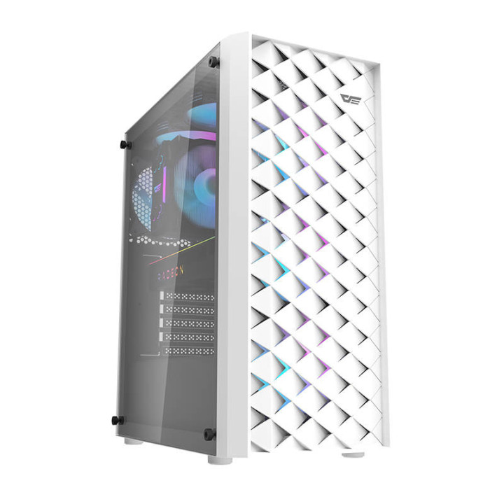 Компьютерный корпус Darkflash DK351 (белый) + 4 вентилятора RGB