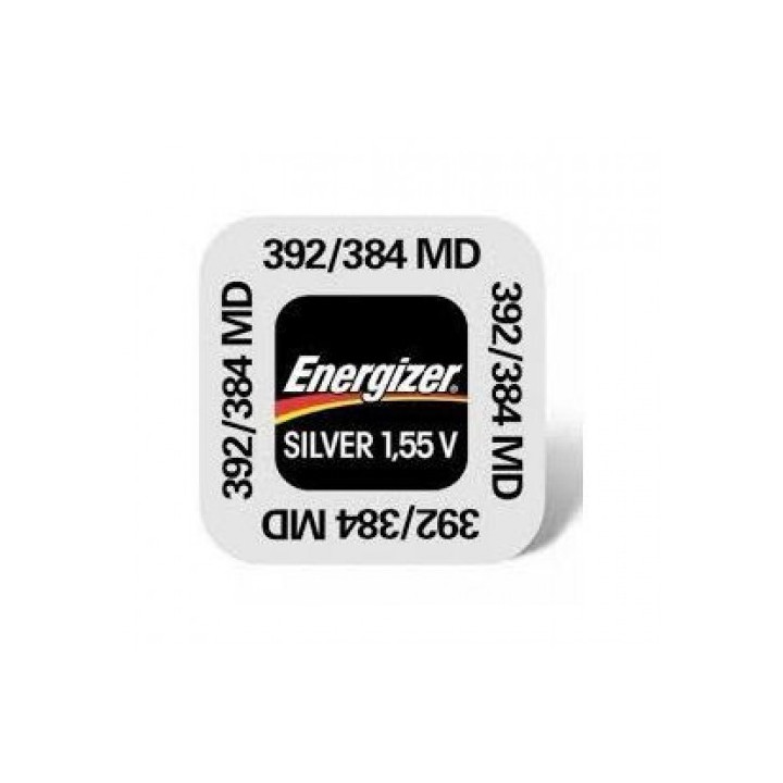 Energizer 392 / 384 / SR736SW / SR736S / SR41 1,55 В, 44 мАч, 0% Hg, оксид серебра