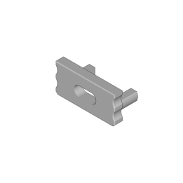 Endcap for P01 profile grey with the hole