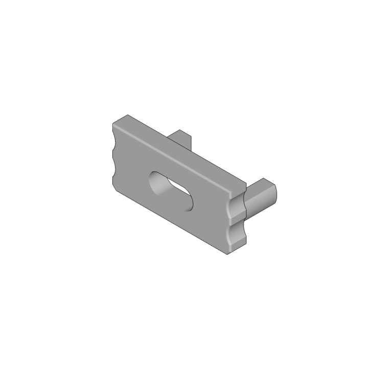 Endcap for P01 profile grey with the hole
