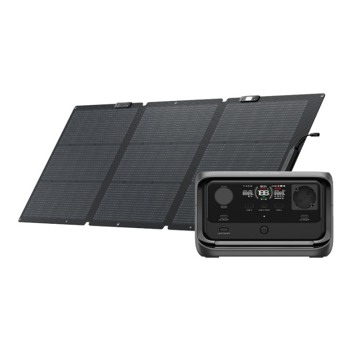 Электростанция EcoFlow River 3 Plus с комплектом солнечных панелей 160W (R3PLUS-160W-SB)